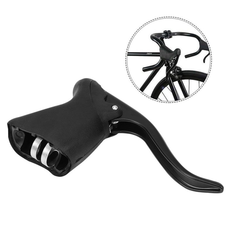 Kisangel 1pair Aluminum Alloy Bike Brake Levers for Bent Handlebars