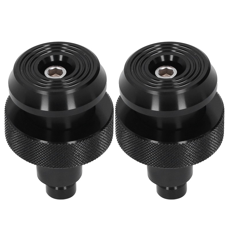 Motorcycle Handlebar End Plug Throttle Speed Control Black Alumimium Rubber