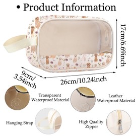 JNIAP Golden Retriever Clear Makeup Bag Golden Retriever Lover Gift Yellow Retrievers Owner Zipper Bag (Golden Dog cmb)