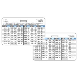 Age Calculation Chart Horizontal Badge Card (1 Card)
