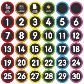 36 Pcs Line Up Floor Spots, Carpet Spot Markers with 1-30 Numbers and Other Floor Markings, Sticky Carpet Floor Spots Markers for School Home Room