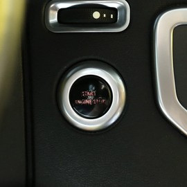 YUECHI for Land Rover Discovery 4/Range Rover Sport 2010-2013 Ignition Switch One-Key Start Button Decoration Sticker Accessories Bright Black 1 Piece Set