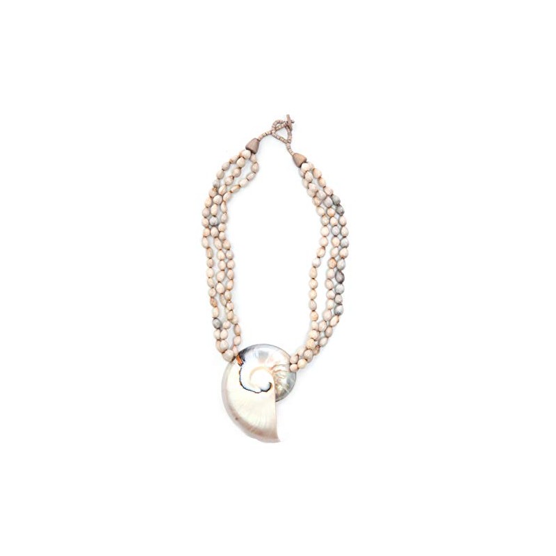 collezione alessandro Short Ariel Necklace with Opulent Shell Pendant, Shell