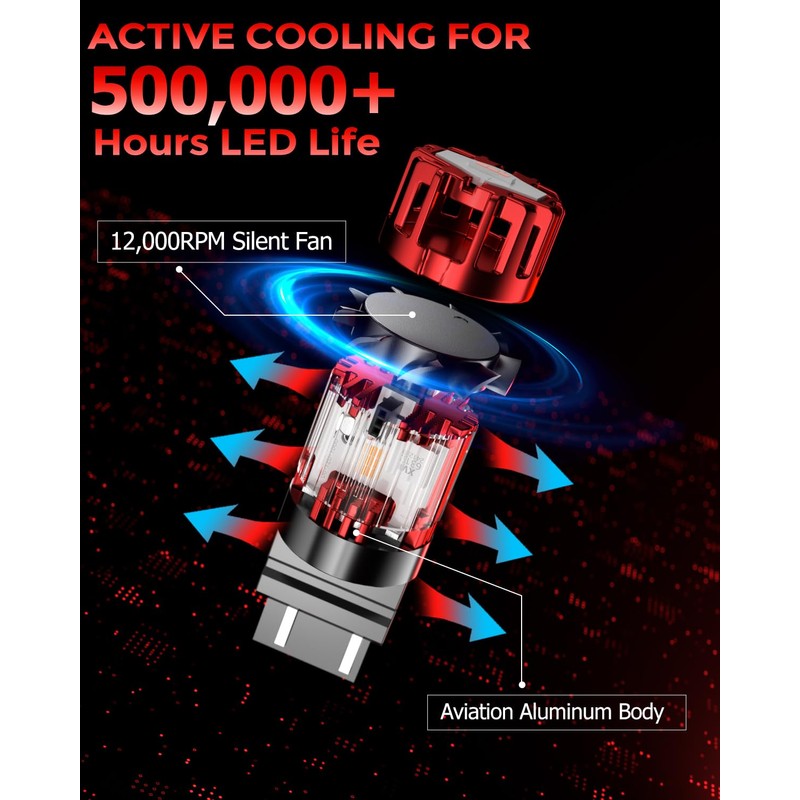 ZONBEAM 4257 4257NA Amber LED Front Turn Signal Bulbs for