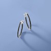 Ross-Simons 0.29 ct. t.w. Black Diamond Inside-Outside Hoop Earrings in