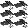 YONSIN 3.5inch Heavy Duty Strap Gate Hinges, Black Shed Door