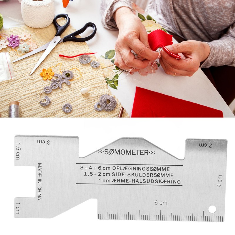 Metal Sewing Ruler Aluminium Alloy Light Flexible Portable Accurate Hand