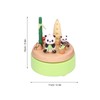 Panda Shaped Music Box Desktop Wooden HandiCraft Ornament for Valentine's
