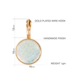 Elegant Klassisch Glanz Klein Runde Leicht Tropfen Ohrringe für Damen (Stil 44 - Weiß Gold)