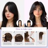 TESSHAIR Human Hair Topper with Bangs, 100% Remy Toppers Hair