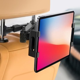 Car Headrest Tablet Mount, Car Headrest Tablet Holder, Seat Back Tablet Mount, Storage Holder for Tablet & Phone, Boyfriend Gift, Car Accessories:_Red And Black_one-size
