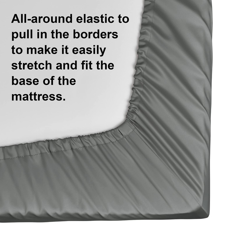 NTBAY 500 Thread Count 100% Egyptian Cotton Single Fitted Sheet,