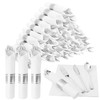 Goldclean 50 Pack Pre Rolled Silver Plastic Silverware, Wrapped Cutlery