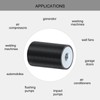 sourcing map 8Pcs 25 x 40mm M8 Thread Female Rubber