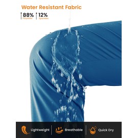 TBMPOY Women's Hiking Pants Lightweight Water Resistant Travel Joggers Quick Dry Outdoor Athletic Pants Zipper Pockets Blue Large