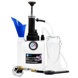 SMOTIVEPRO 3L Manual Brake Bleeder Fluid Pump and 1L Waste Oil Bottle, One Man Professional Brake Bleeder Kit Suitable for Chrysler/Dodge/Ford/Jeep/Infinity/Mazda/Jaguar