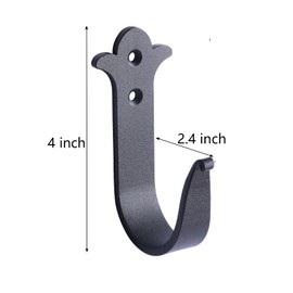 FANYUN Coat Hooks Wall Hooks, Decorative Wall Mounted Hooks Heavy Duty Rustic Metal Hanger for Towel, Key Holder, Hanging Coats, Scarves, Bags, Purses, Backpacks Home Decor (Black 3 Pack)