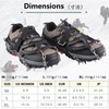 JEELAD Crampons, 24 Prong Chain Spike, Kanjiki, 201 Stainless Steel,