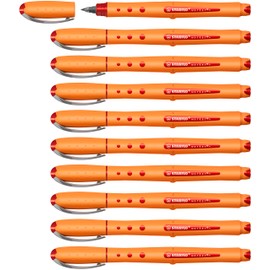 Rollerball - STABILO worker+ Fine - Box of 10 - Red