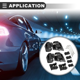 Motoforti Front Hood Latches,Hood Catch Locking,for Jeep Wrangler JK,Black,4pcs