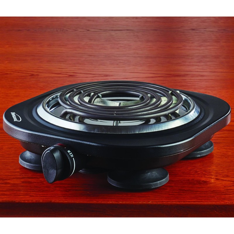 Brentwood TS-321BK 1000w Single Electric Burner, Black