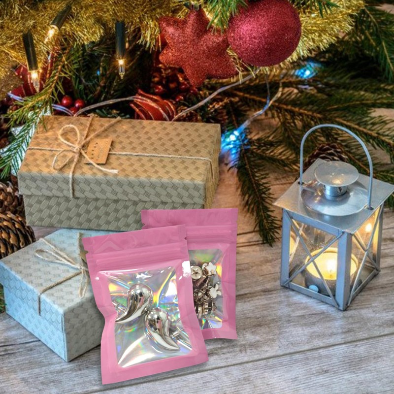 150 Pcs Foil Ziplock Bags Set, 10 * 7CM Resealable