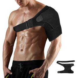 Grosion 1Pcs,Adjustable Shoulder Brace,Rotator Cuff Shoulder Support Men and Women,Relief for Fits Left and Right Shoulder Injuries