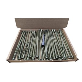 Box 50 - AJFixings Timber Hex Head Exterior Green Decking Frame Fixing Screws (75mm)