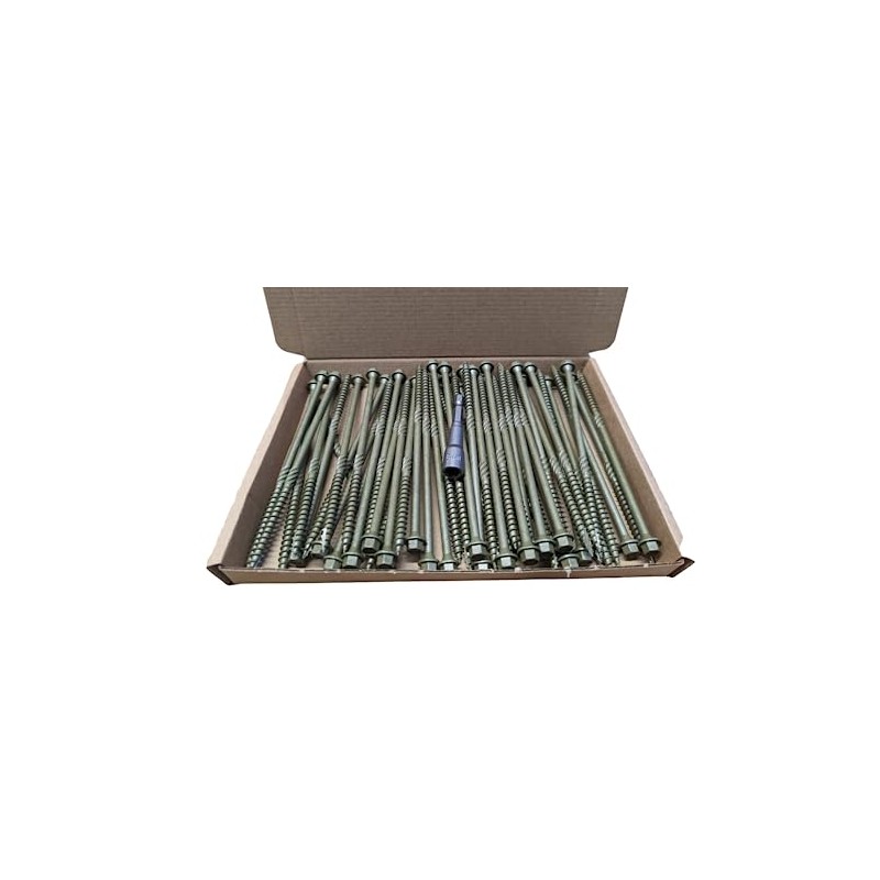 Box 50 - AJFixings Timber Hex Head Exterior Green Decking