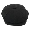 TruClothing.com Men's Herringbone Tweed Design Grandad Style Hat, black