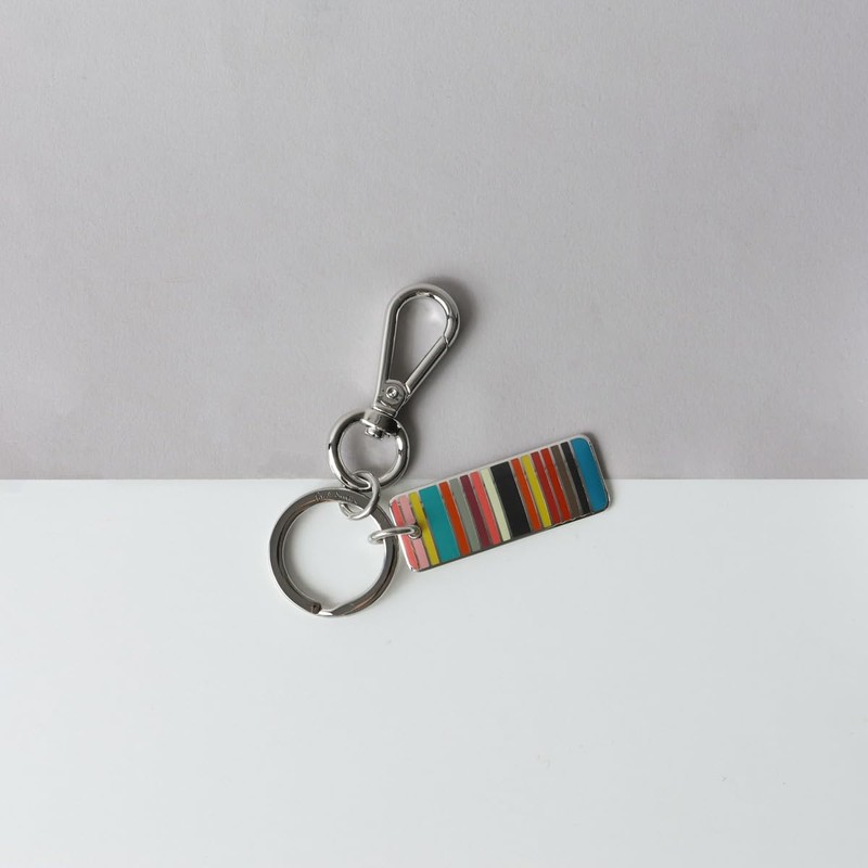 Paul Smith M1AKEYR MSTAG Men's Key Ring, Multi Stripe, 92