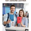 Portapasaportes Piel Genuina Personalizado RFID Regalo de Viaje