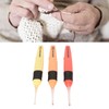 3 Pcs Lighted Crochet Hooks Set 2.5mm 3.0mm 3.5mm Lightweight