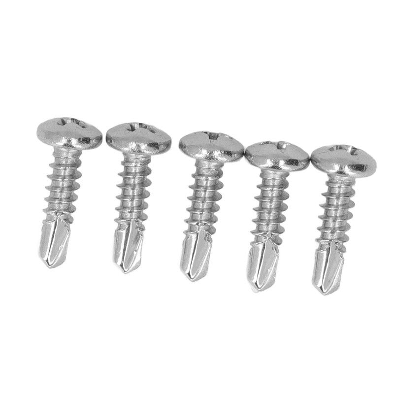 200PCS Round Head Drill Screws 304 Stainless Steel Self Drilling