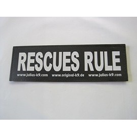 Rescues Rule (Large) Package of 2 Julius-K9 Labels for Harness