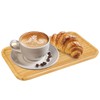 Holztablett Rechteckig, 25×14×2cm Tablett Holz, Dekotablett Holz, Bamboo Rectangular Tray,