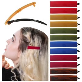 AURORA PIN 12pcs Hair Barrettes Set for Women and Girls, Hair Clips for Thick Thin Fine Hair, Non-metal Hair Accessories, Non-Slip Grip Handmade Snap Hairpin, BPA Free