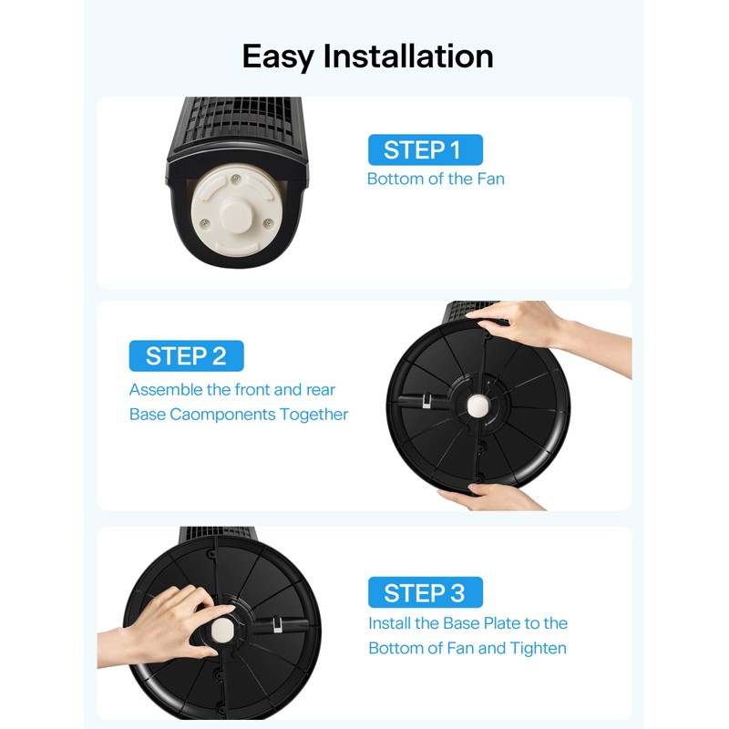 PELONIS 30 Inch Oscillating Tower Fan with 3 Speed Settings