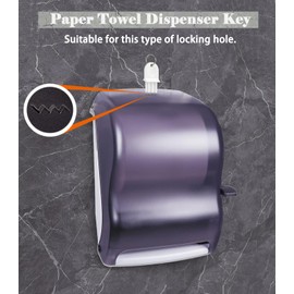WEYICHUANG Paper Towel Dispenser Key, 5 Pack Universal Dispenser Key,Universal Waffle Toilet Paper Dispenser Key +2 Pack Keychain(White)
