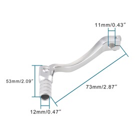 GOOFIT Silver Aluminium Alloy Gear Lever Gear Lever Foldable Foot Shifter Replacement for T6 K6 NC250 NC Engine 250 250cc ATV Quad Dirbike