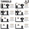 TIBEGOLD Barn Door Floor Guide, Wall Mounted Barn Door Rollers