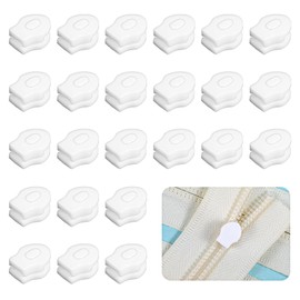 JJUNW Pack of 24 Plastic Sliders, Sliders for Bed Linen, Zip, Without Grip Plate, Replacement Zip for Bed Linen, Duvet Cover, Pillowcase