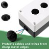 LPZMPZ Pack of 60 Waterproof Cable Grommets Rubber Grommets for