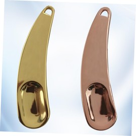 minkissy Makeup Spoon Zinc Alloy Skincare Spoon Hanger Mini Beauty Scoop for Lotion Moisturizer Mask Portable Facial Tool