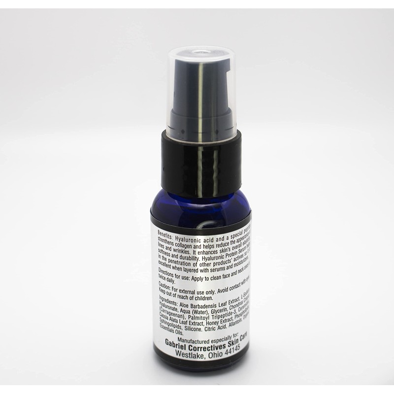 Hyaluronic Protein Serum/Hyaluronic Acid Facial Serum 1oz., Hydrating Serum, Plumping