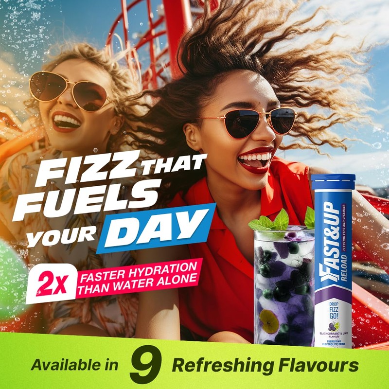 Fast&Up Reload – Blackcurrant & Lime Flavour – 80 Effervescent
