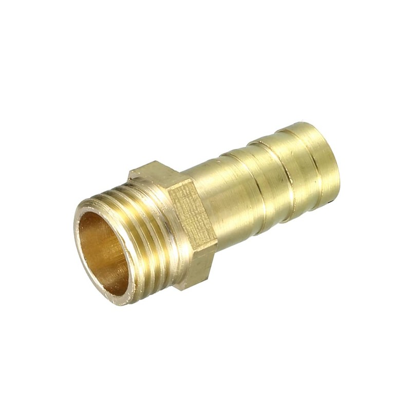 sourcing map Brass Pipe Connector Hose Adapter 10 mm Spout