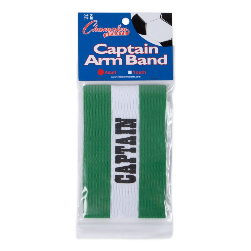 Champion Sports Soccer Captain's Arm Band, Green Color