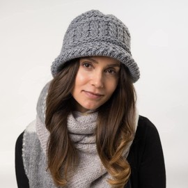 LIERYS Classico Women's Knitted Hat - Winter Hat Made in Germany - Bell Hat with Virgin Wool - One Size 55-60 cm - Wool Hat Autumn/Winter, lightblue