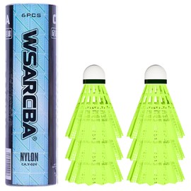 YSYONM Badminton shuttlecocks Birdies 6 Pcs Plastic Nylon Badminton Birdie Ball Set Shuttlecocks for Badminton Outdoor Indoor